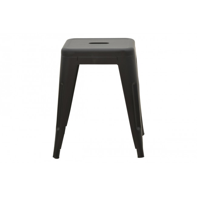 Σκαμπό "UTOPIA" από μέταλλο σε ματ μαύρο χρώμα 30x30x45