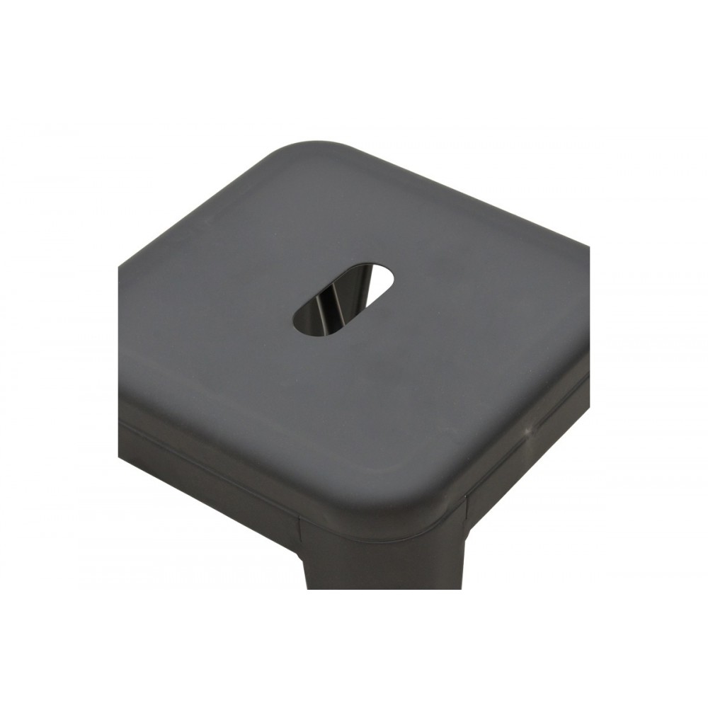 Σκαμπό "UTOPIA" από μέταλλο σε ματ μαύρο χρώμα 30x30x45