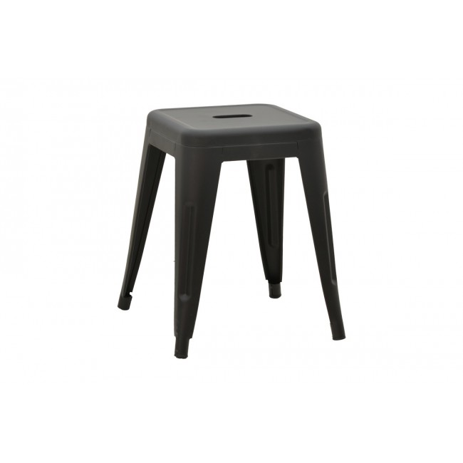 Σκαμπό "UTOPIA" από μέταλλο σε ματ μαύρο χρώμα 30x30x45