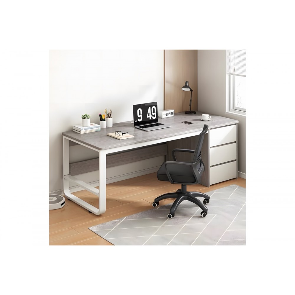 Γραφείο "SALTO" από MDF σε γκρι/λευκό χρώμα 120x48x74