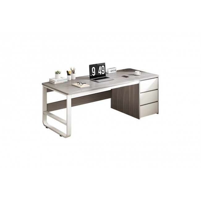 Γραφείο "SALTO" από MDF σε γκρι/λευκό χρώμα 120x48x74