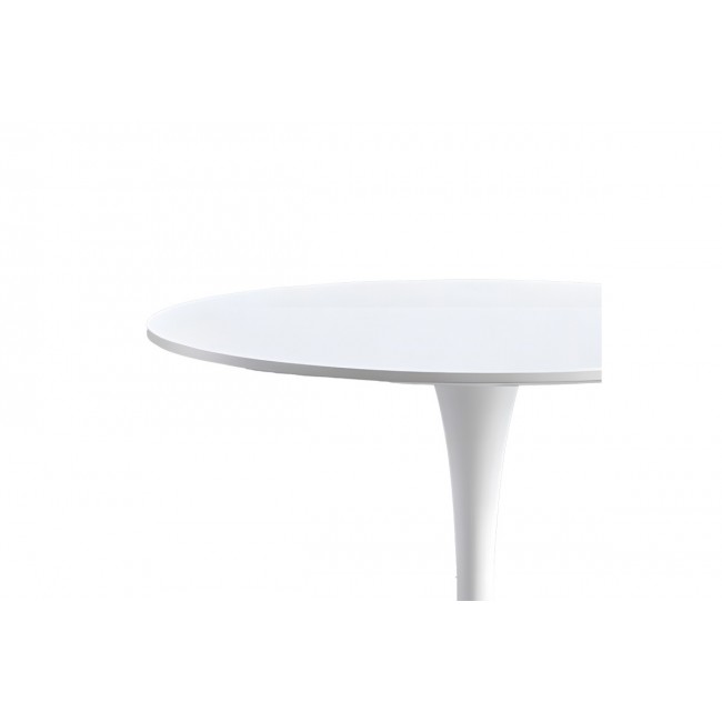 Τραπέζι "ELIJAH" από mdf/μέταλλο σε λευκό χρώμα Φ60x74