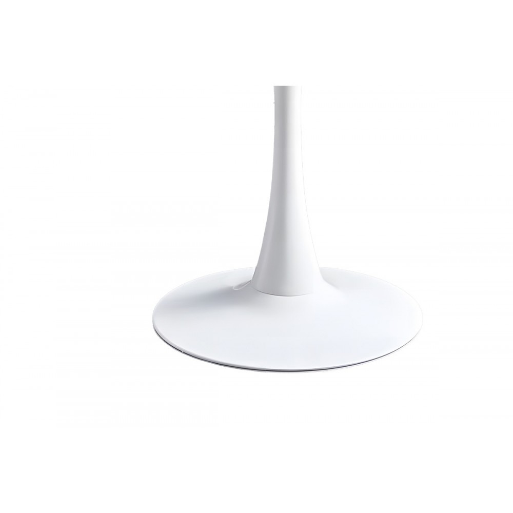 Τραπέζι "ELIJAH" από mdf/μέταλλο σε λευκό χρώμα Φ60x74