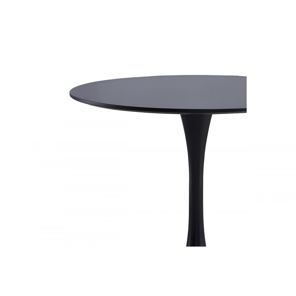 Τραπέζι "ELIJAH" από mdf/μέταλλο σε μαύρο χρώμα Φ60x74