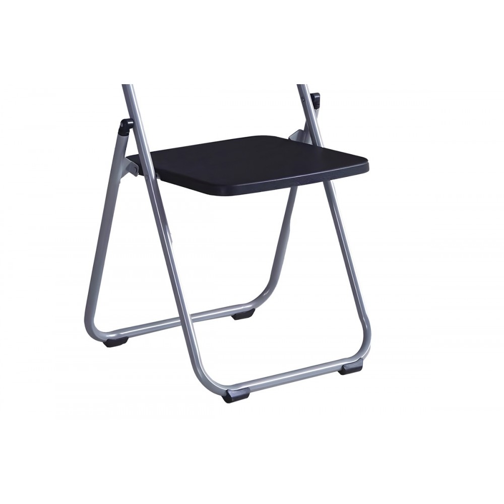 Καρέκλα "DAXTON" πτυσσόμενη από PP σε μαύρο/ασημί χρώμα 49x46.5x73.5