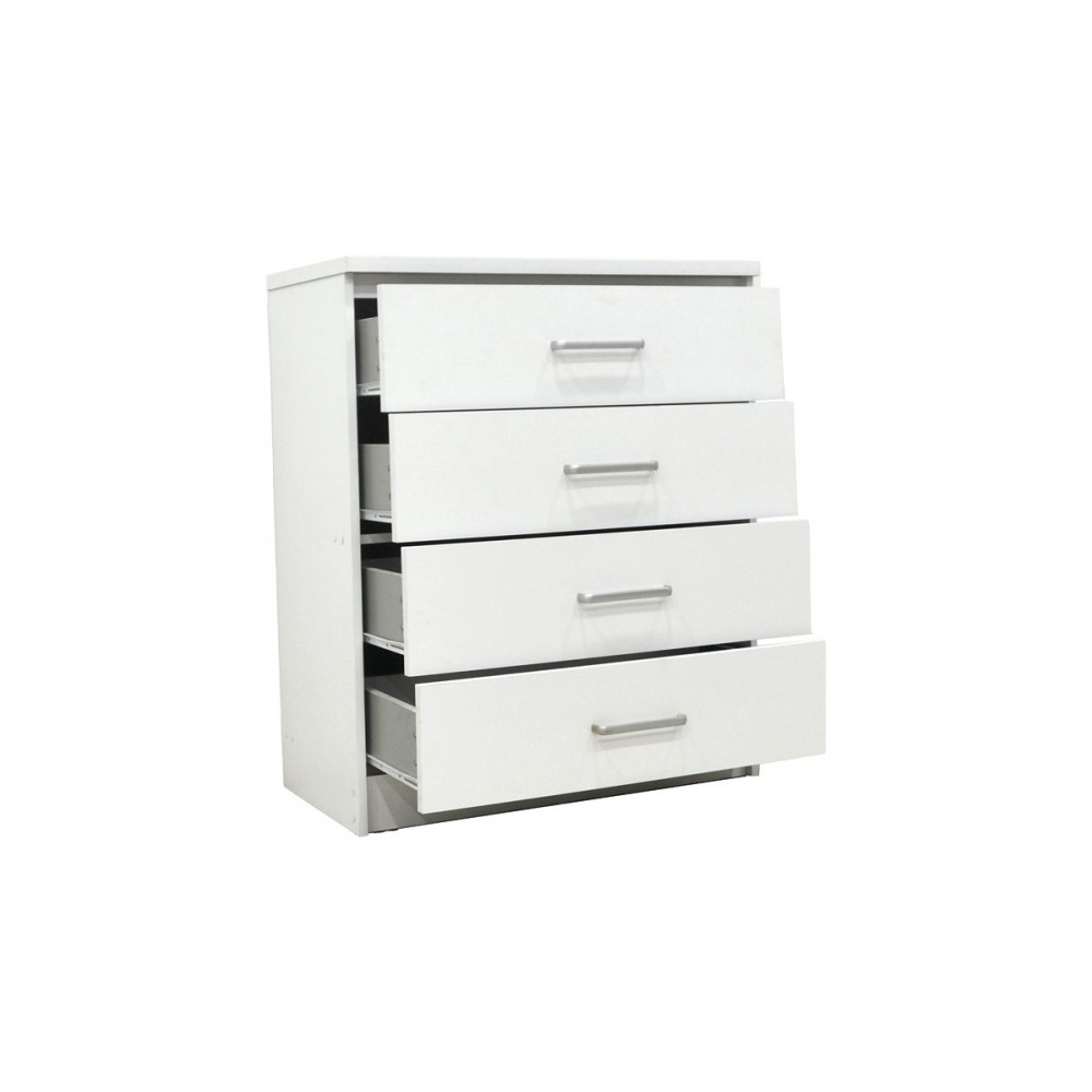 Συρταριέρα "OLYMPUS" από mdf σε λευκό χρώμα 80x40x95