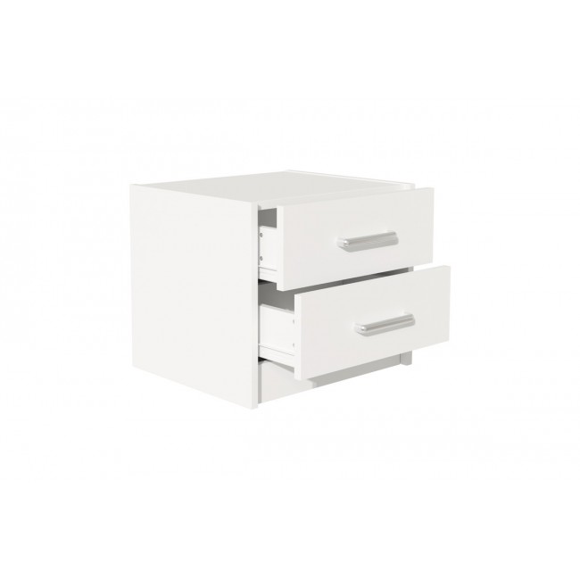 Κομοδίνο "OLYMPUS" σε λευκό χρώμα 47.5x40.5x40.5