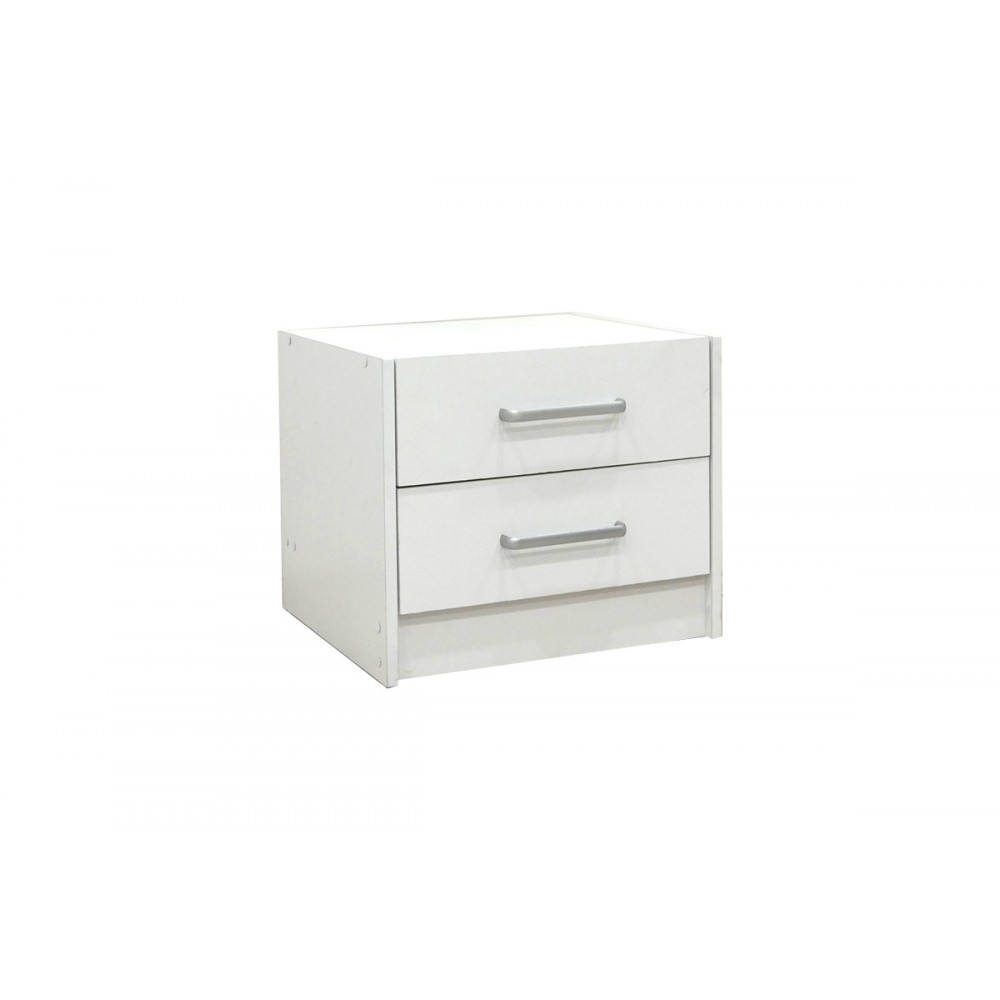 Κομοδίνο "OLYMPUS" σε λευκό χρώμα 47.5x40.5x40.5