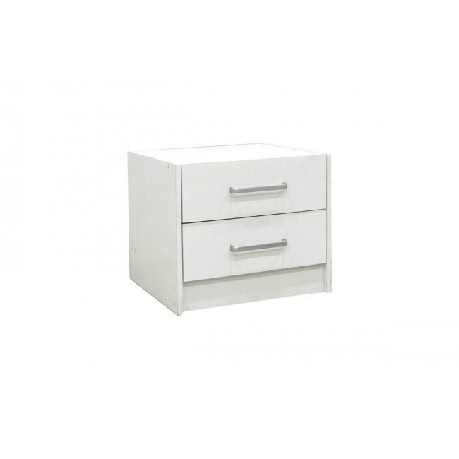 Κομοδίνο "OLYMPUS" σε λευκό χρώμα 47.5x40.5x40.5