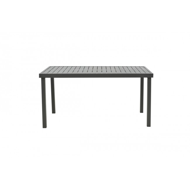Τραπέζι "KLITON" από αλουμίνιο σε ανθρακί χρώμα 150x80x74