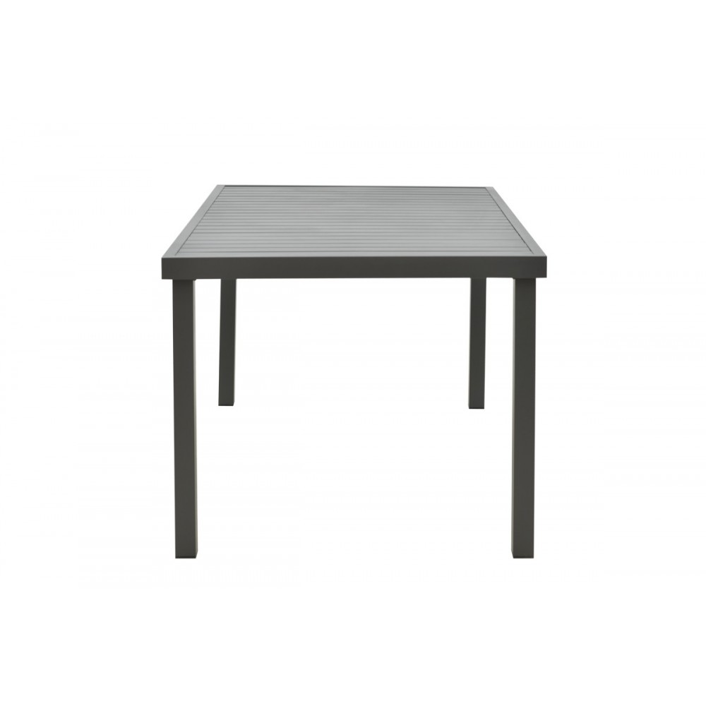 Τραπέζι "KLITON" από αλουμίνιο σε ανθρακί χρώμα 150x80x74