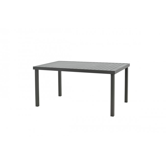 Τραπέζι "KLITON" από αλουμίνιο σε ανθρακί χρώμα 150x80x74