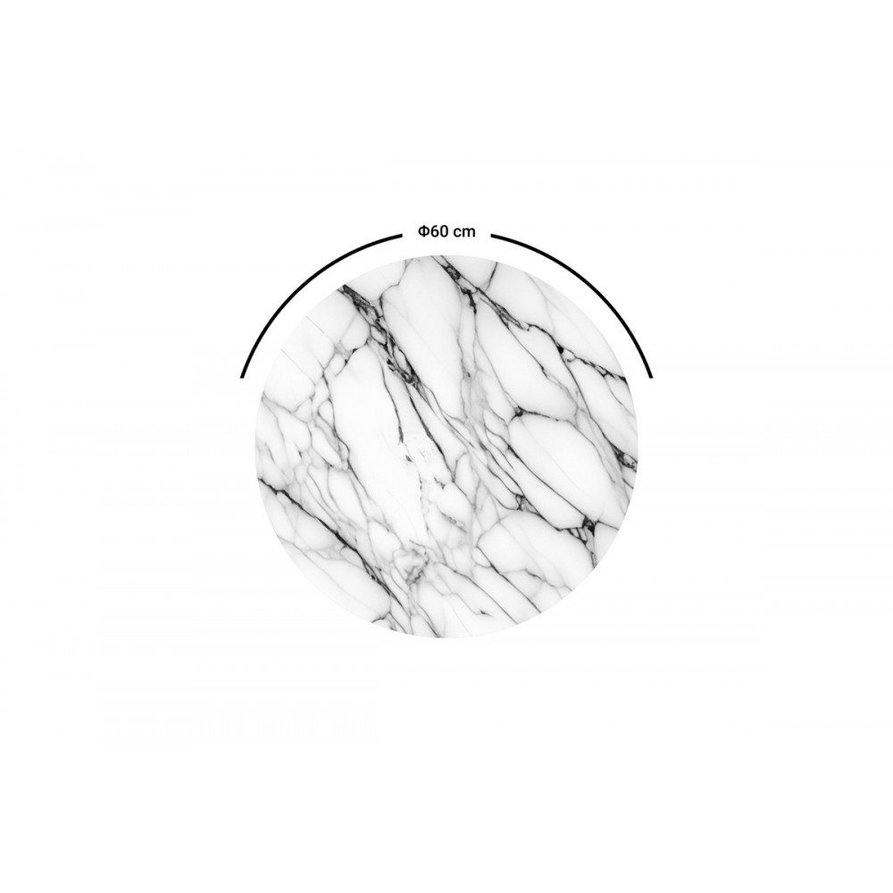 Επιφάνεια τραπεζιού "KAILO" σε χρώμα γκρι μαρμάρου Φ60