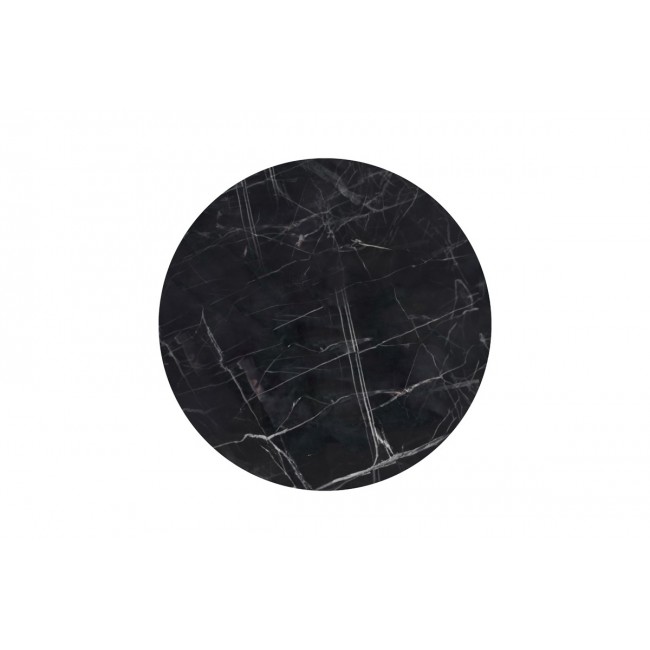 Επιφάνεια τραπεζιού "SARAN" σε χρώμα μαύρο μαρμάρου Φ60