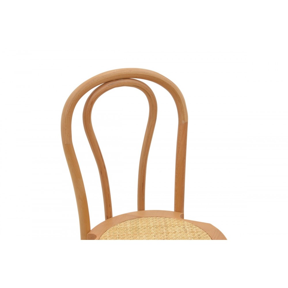 Καρέκλα "AZHEL" από ξύλο/rattan σε φυσικό χρώμα 41x50x89