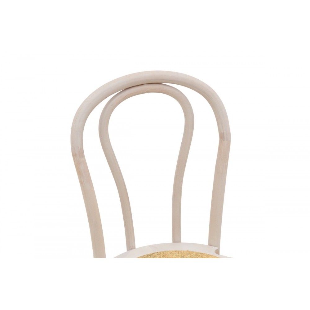 Καρέκλα "AZHEL" από ξύλο/rattan σε white wash/φυσικό χρώμα 41x50x89