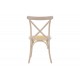 Καρέκλα "DYLON" από ξύλο/rattan σε white wash/φυσικό χρώμα 48x52x89