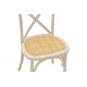 Καρέκλα "DYLON" από ξύλο/rattan σε white wash/φυσικό χρώμα 48x52x89
