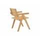 Πολυθρόνα "KALEN" από ξύλο σε φυσικό χρώμα 52x59x79