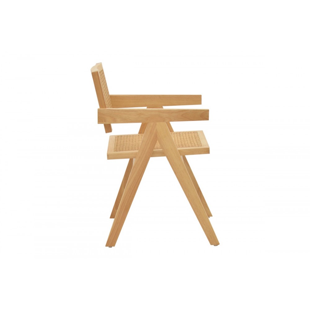 Πολυθρόνα "KALEN" από ξύλο σε φυσικό χρώμα 52x59x79