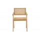 Πολυθρόνα "KALEN" από ξύλο σε φυσικό χρώμα 52x59x79