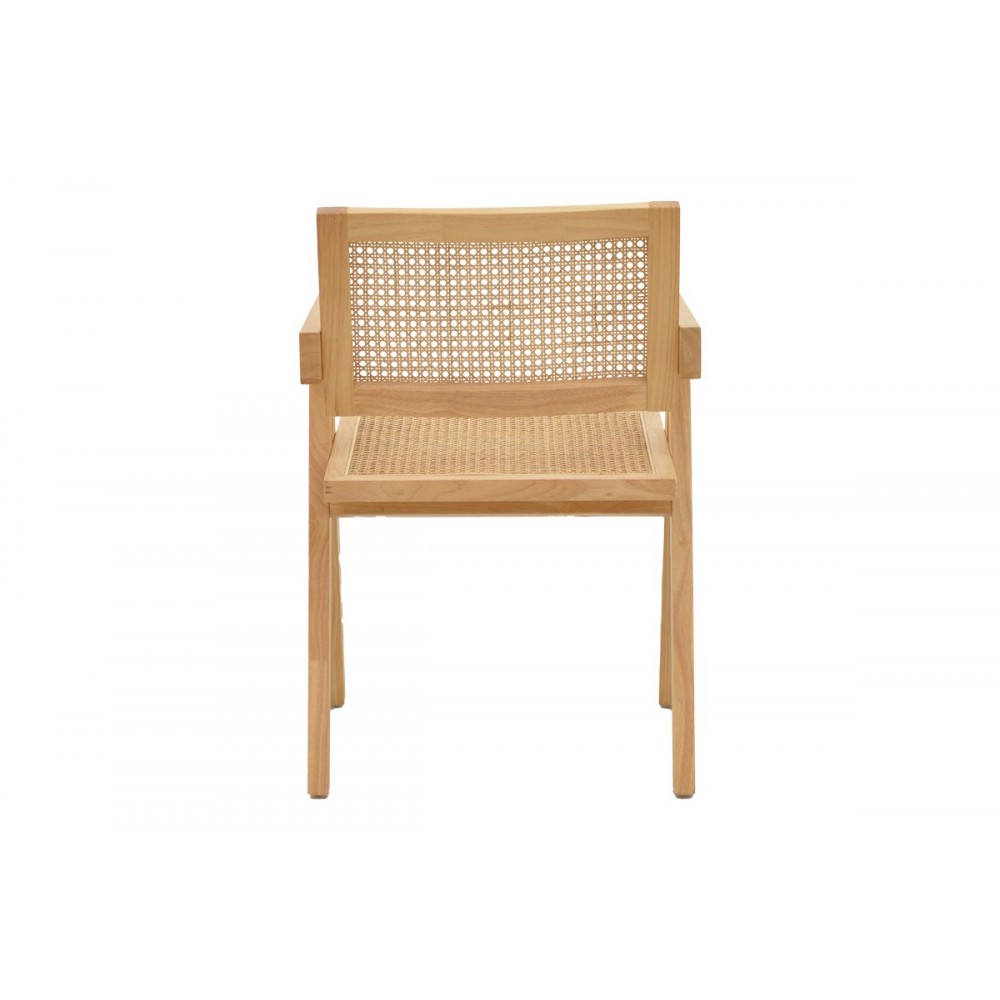 Πολυθρόνα "KALEN" από ξύλο σε φυσικό χρώμα 52x59x79