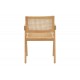 Πολυθρόνα "KALEN" από ξύλο σε φυσικό χρώμα 52x59x79