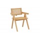 Πολυθρόνα "KALEN" από ξύλο σε φυσικό χρώμα 52x59x79