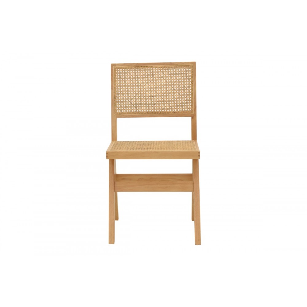 Καρέκλα "BRENIN" από ξύλο σε φυσικό χρώμα 45x56x82
