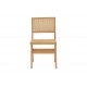 Καρέκλα "BRENIN" από ξύλο σε φυσικό χρώμα 45x56x82