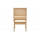 Καρέκλα "BRENIN" από ξύλο σε φυσικό χρώμα 45x56x82