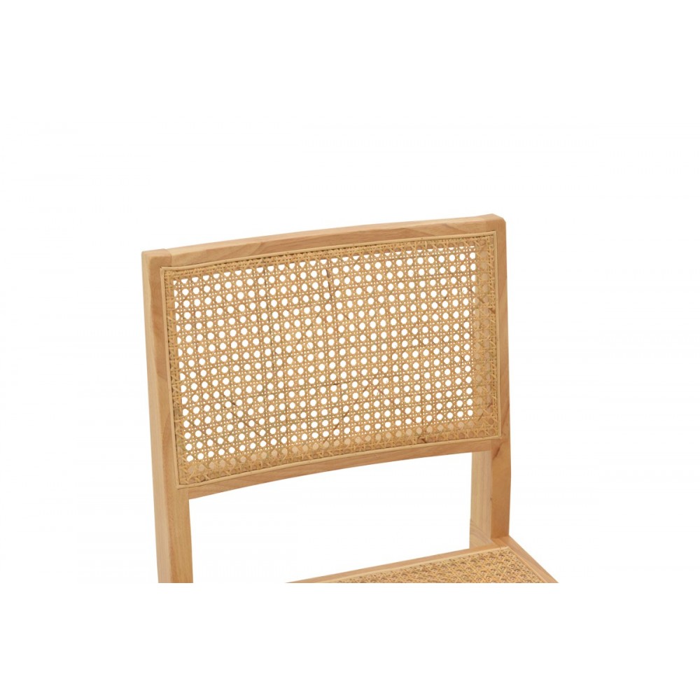 Καρέκλα "BRENIN" από ξύλο σε φυσικό χρώμα 45x56x82