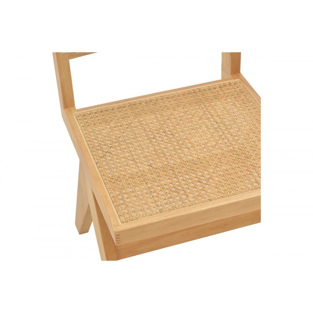 Καρέκλα "BRENIN" από ξύλο σε φυσικό χρώμα 45x56x82