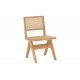 Καρέκλα "BRENIN" από ξύλο σε φυσικό χρώμα 45x56x82