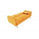 Καναπές κρεβάτι "SUCCESS" τριθέσιος από βελούδο σε κίτρινο χρώμα 190x80x84