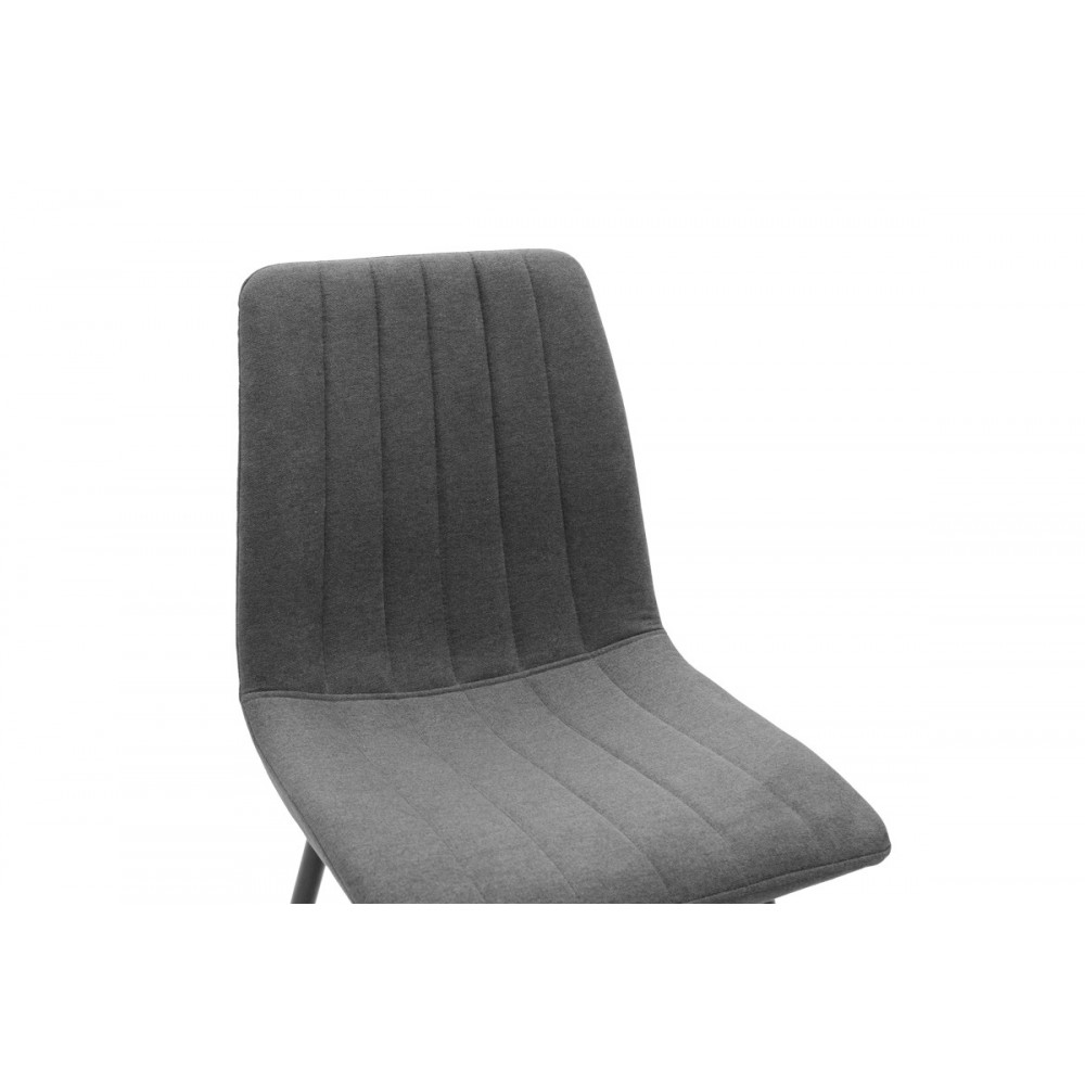 Καρέκλα "NOOR" από ύφασμα/μέταλλο σε ανθρακί/μαύρο χρώμα 44x55x86