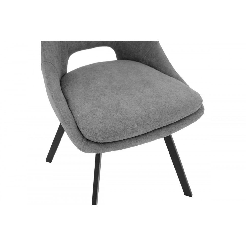 Καρέκλα "INITIATE" από ύφασμα/μέταλλο σε γκρι/μαύρο χρώμα 48x57x85