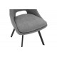 Καρέκλα "INITIATE" από ύφασμα/μέταλλο σε γκρι/μαύρο χρώμα 48x57x85