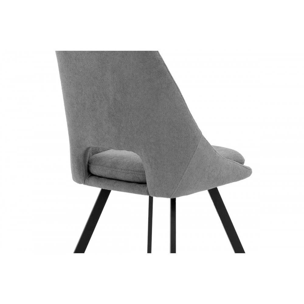 Καρέκλα "INITIATE" από ύφασμα/μέταλλο σε γκρι/μαύρο χρώμα 48x57x85