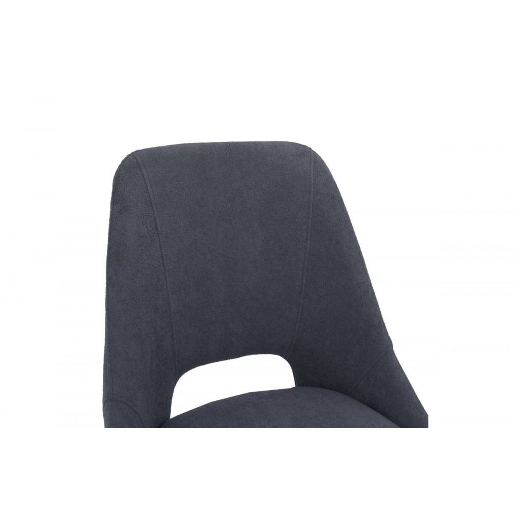 Σκαμπό μπαρ "INITIATE" από ύφασμα/μέταλλο σε ανθρακί/μαύρο χρώμα 47x56x97