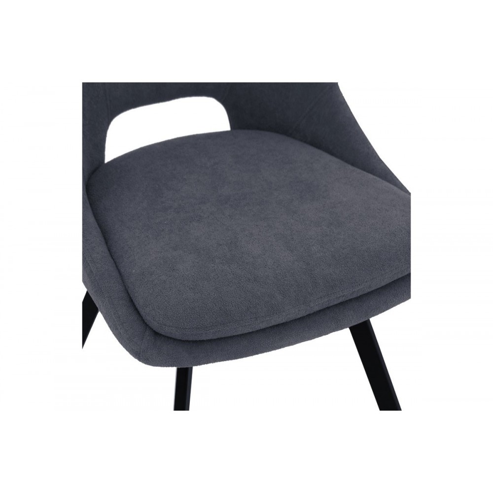 Σκαμπό μπαρ "INITIATE" από ύφασμα/μέταλλο σε ανθρακί/μαύρο χρώμα 47x56x97