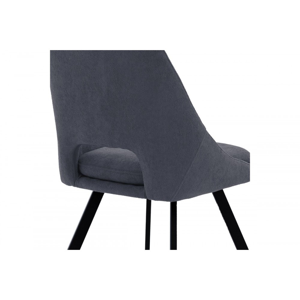 Σκαμπό μπαρ "INITIATE" από ύφασμα/μέταλλο σε ανθρακί/μαύρο χρώμα 47x56x97