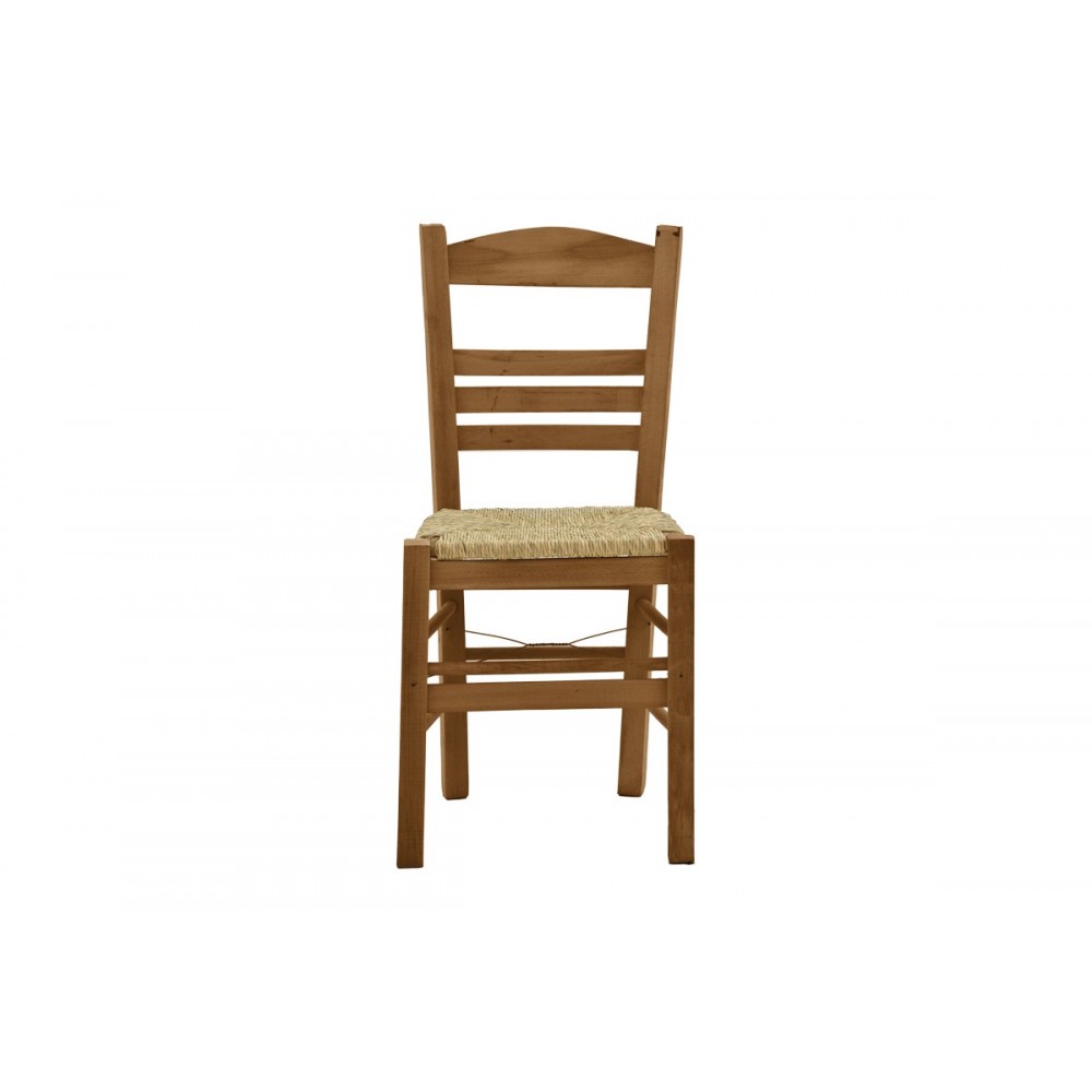 Καρέκλα καφενείου με ψάθα "RONSON-CHARCHIE" από ξύλο σε καρυδί χρώμα 42x40x89