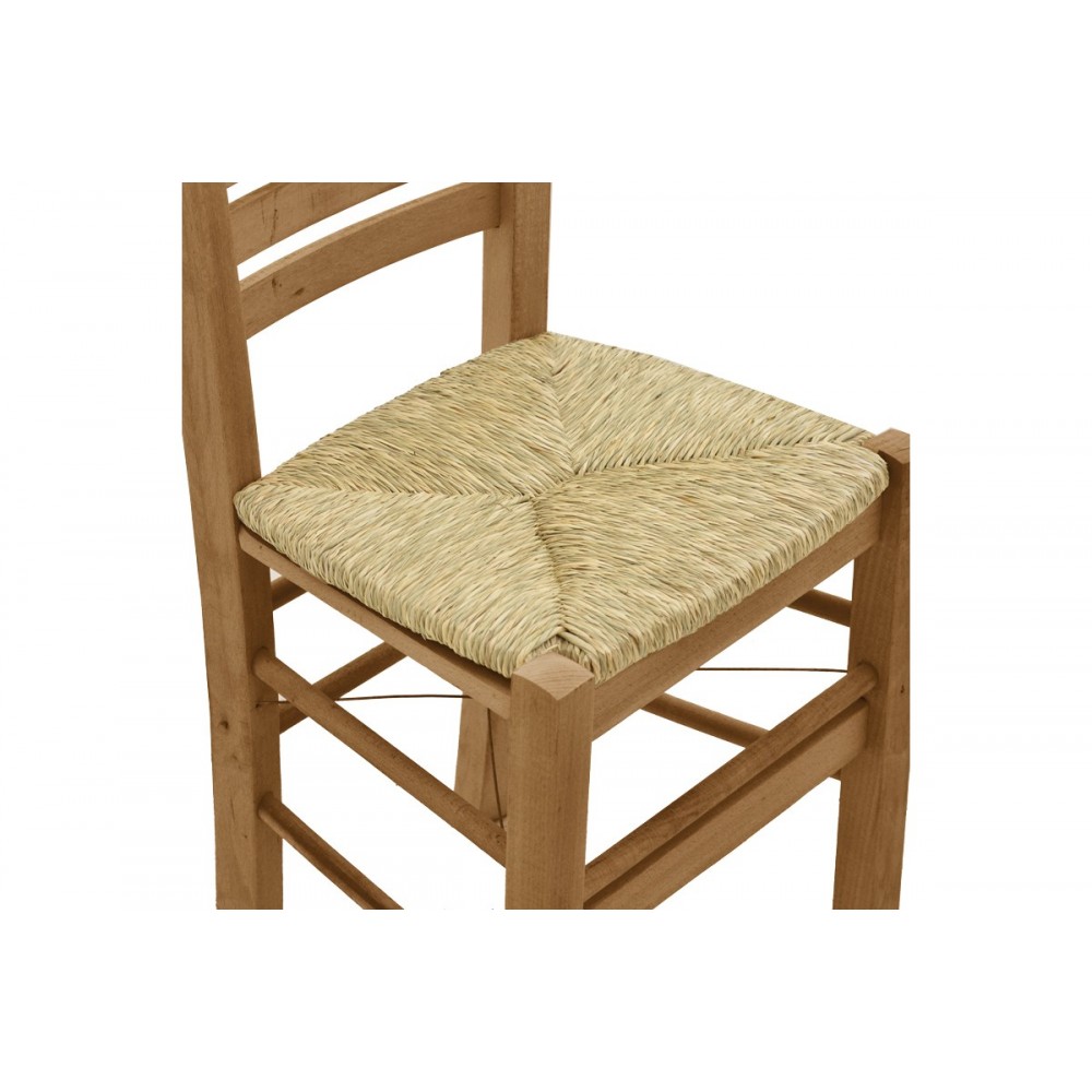 Καρέκλα καφενείου με ψάθα "RONSON-CHARCHIE" από ξύλο σε καρυδί χρώμα 42x40x89