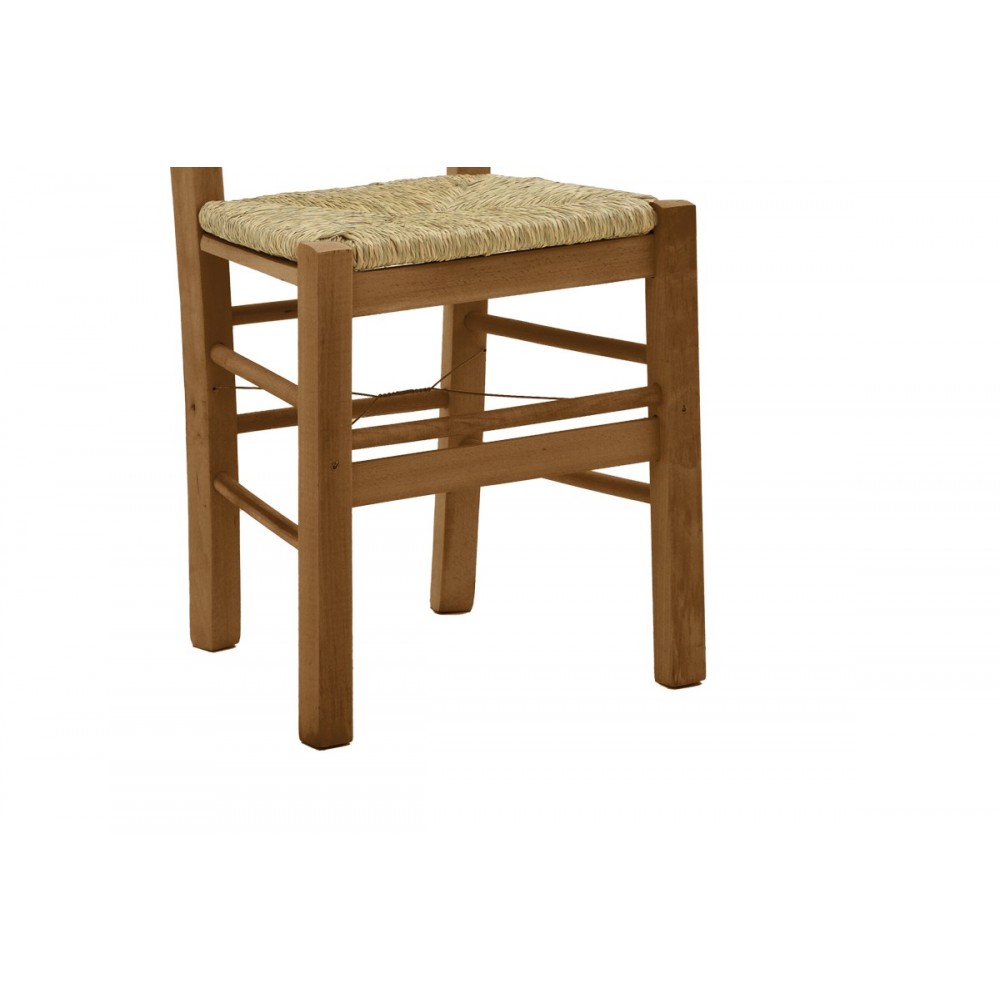 Καρέκλα καφενείου με ψάθα "RONSON-CHARCHIE" από ξύλο σε καρυδί χρώμα 42x40x89