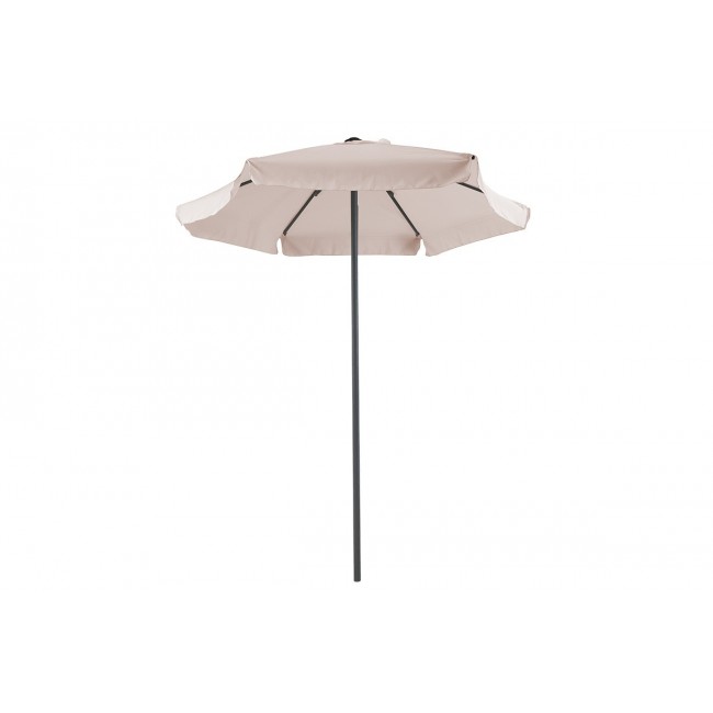 Ομπρέλα κήπου "MONGO" από μέταλλο/ύφασμα σε μπεζ/ανθρακί χρώμα Φ2m