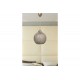 Φωτιστικό οροφής μονόφωτο "LESHIA" από σχοινί σε καφέ χρώμα Φ26x72
