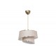 Φωτιστικό οροφής μονόφωτο "PWL-1127" από ύφασμα σε μπεζ/χρυσό χρώμα Φ32.5x65