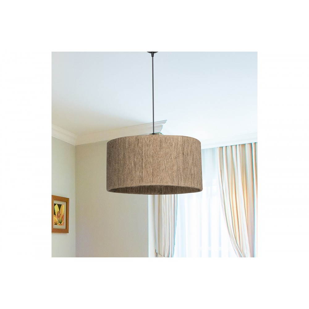 Φωτιστικό οροφής μονόφωτο "PWL-1184" από χαρτί σε καφέ χρώμα Φ40x75