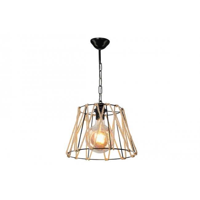 Φωτιστικό οροφής μονόφωτο "PWL-1114" από μέταλλο σε μαύρο/μπεζ χρώμα 30x54